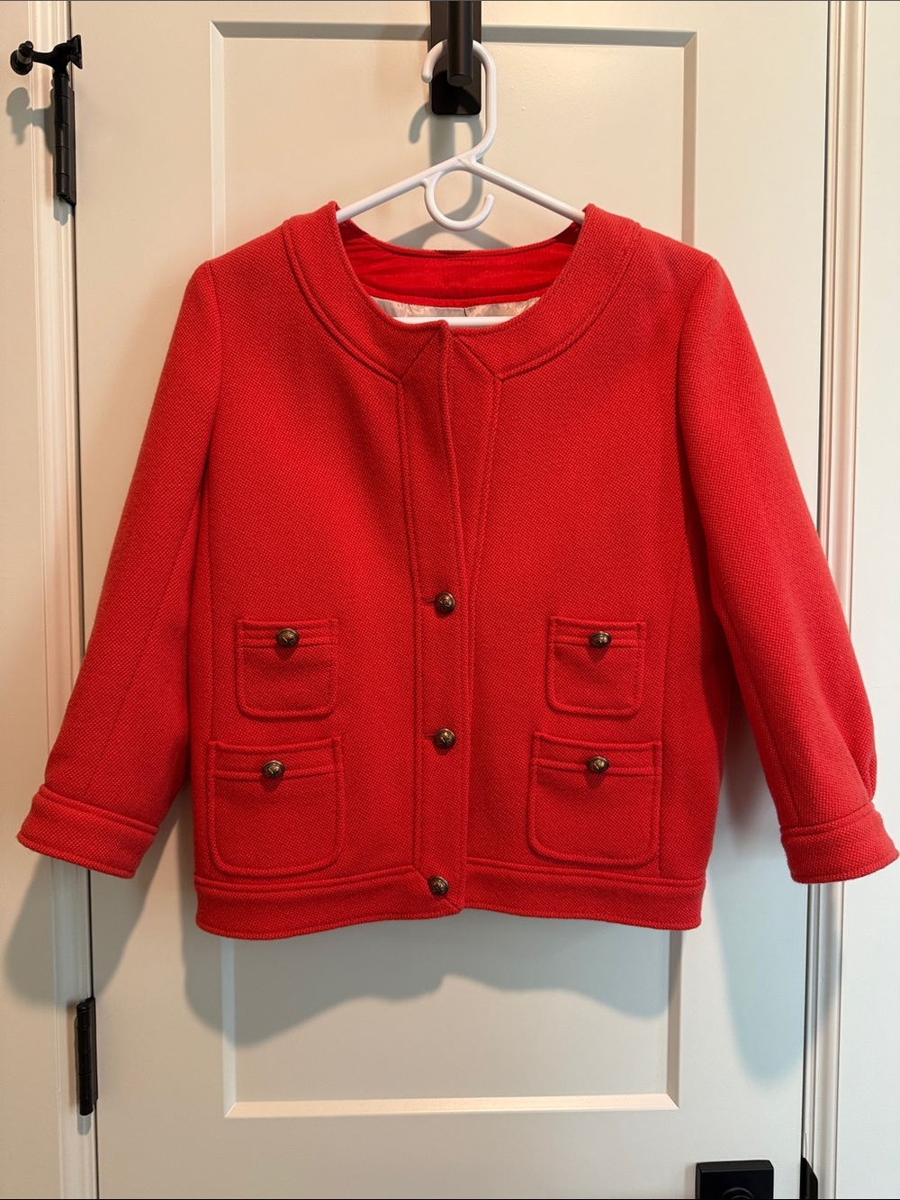J. Crew Coral 3/4 Sleeve Jacket